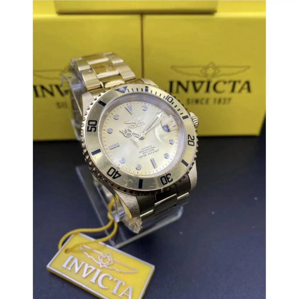 Invicta Pro Diver Automatic Men`s Watch - 40mm Gold