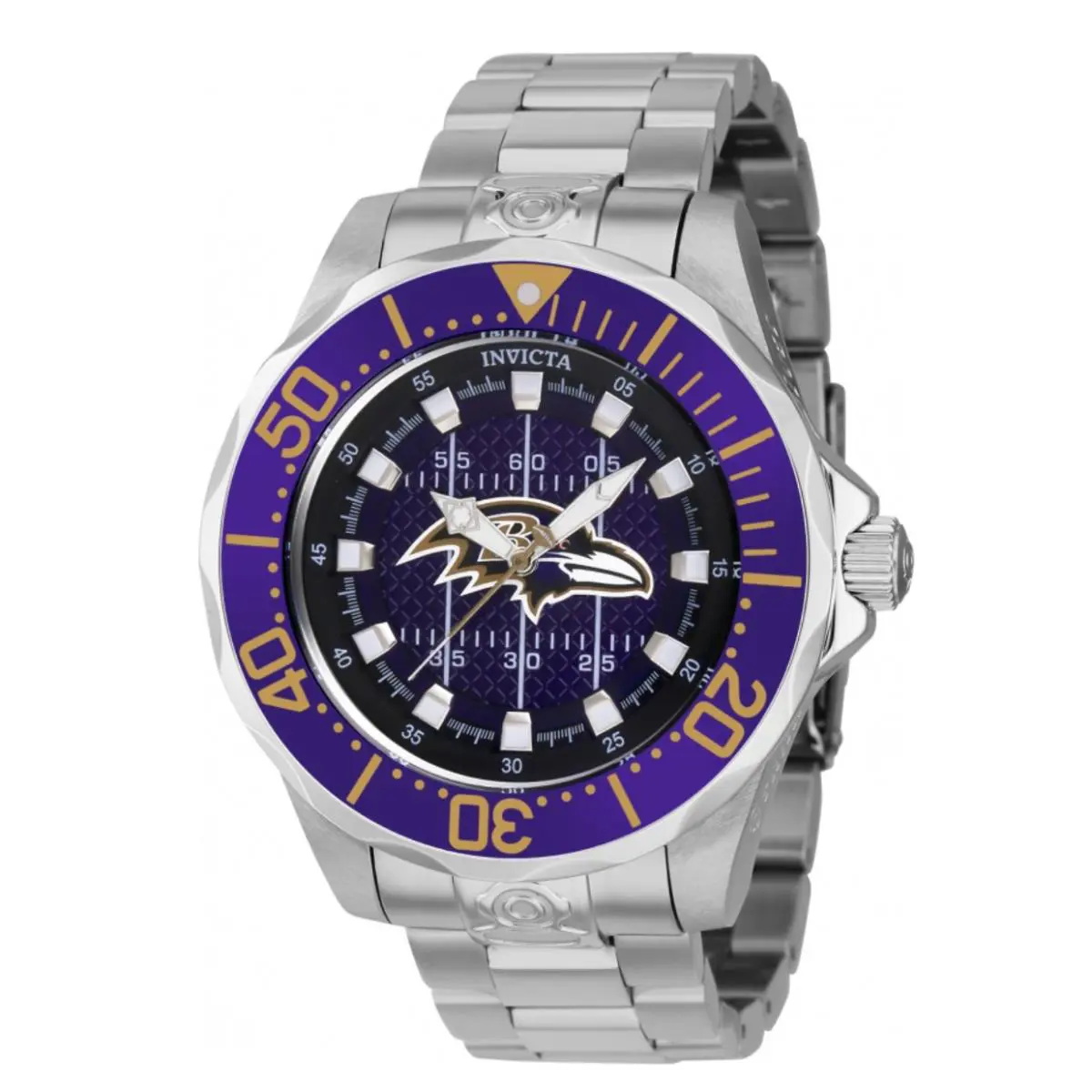 Invicta Nfl Baltimore Ravens Men`s 47mm Grand Diver Automatic Watch 42122