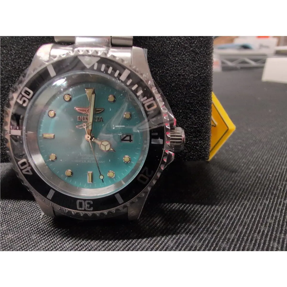 Invicta Pro Diver Light Blue Face Silver Band Men`s Watch