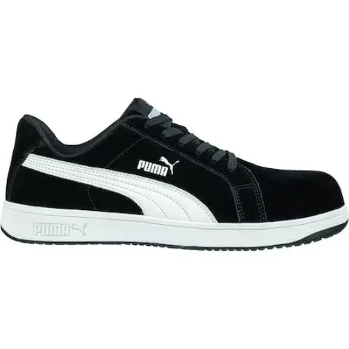 Puma Safety Shoes 640115-07-200 Women`s Athletic Shoe Black White 7 640115