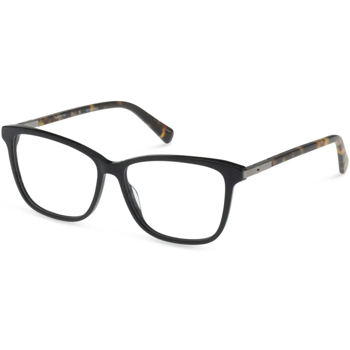 Kenneth Cole New York KC 0361 Shiny Black / Blonde Havana 001 Size 55 Eyeglasses