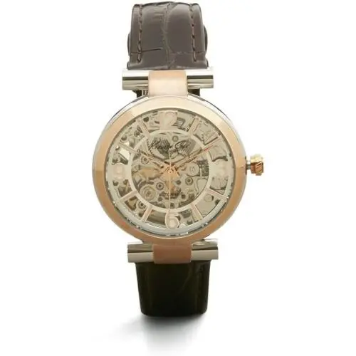 Kenneth Cole KC2819 Women’s Stainless Steel Skeleton Automatic Brown Strap Watch