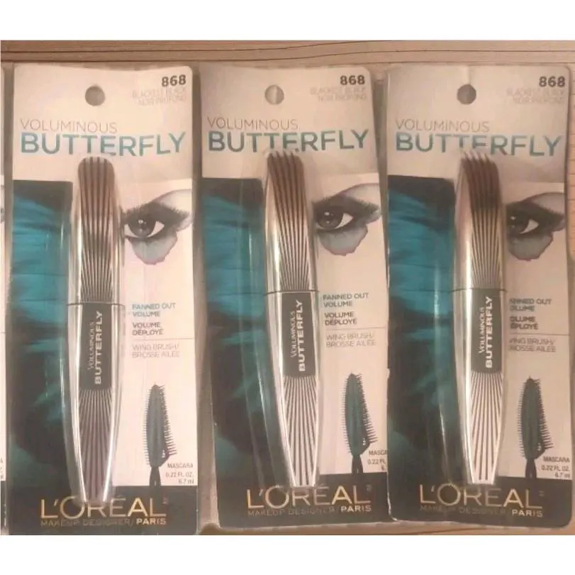 3 Pack L`oreal Voluminous Butterfly Mascara 868 Blackest Black