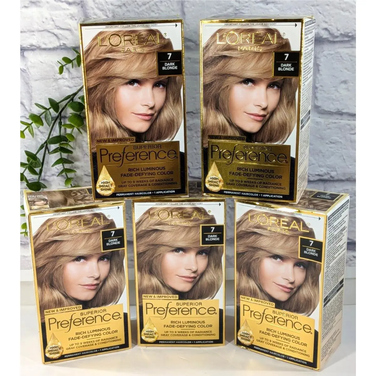 Stock UP Lot 5 L`oreal Superior Preference Permanent Hair Color 7 Dark Blonde