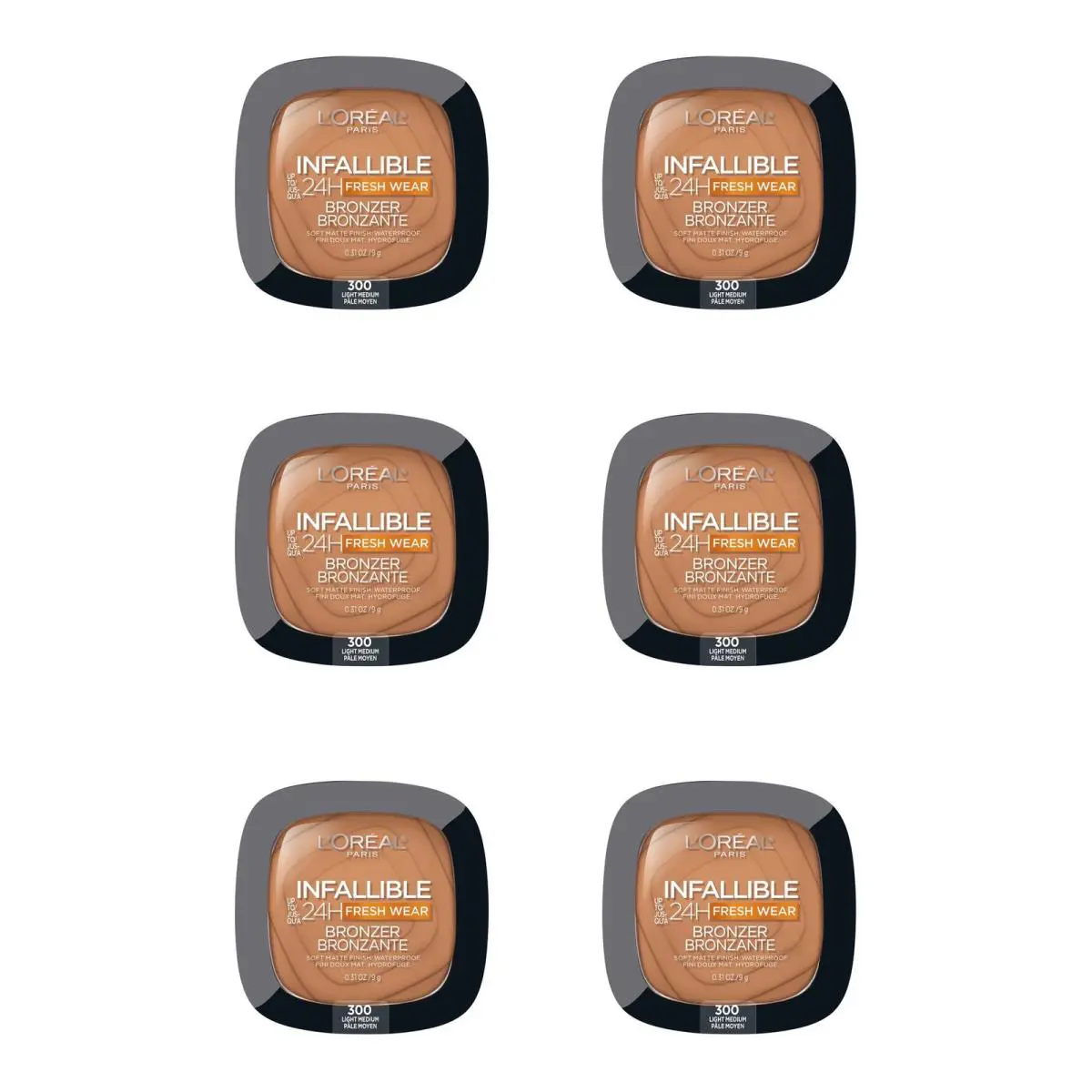 L`oreal Paris Infallible Up to 24H Bronzer Light Medium Pack of 6