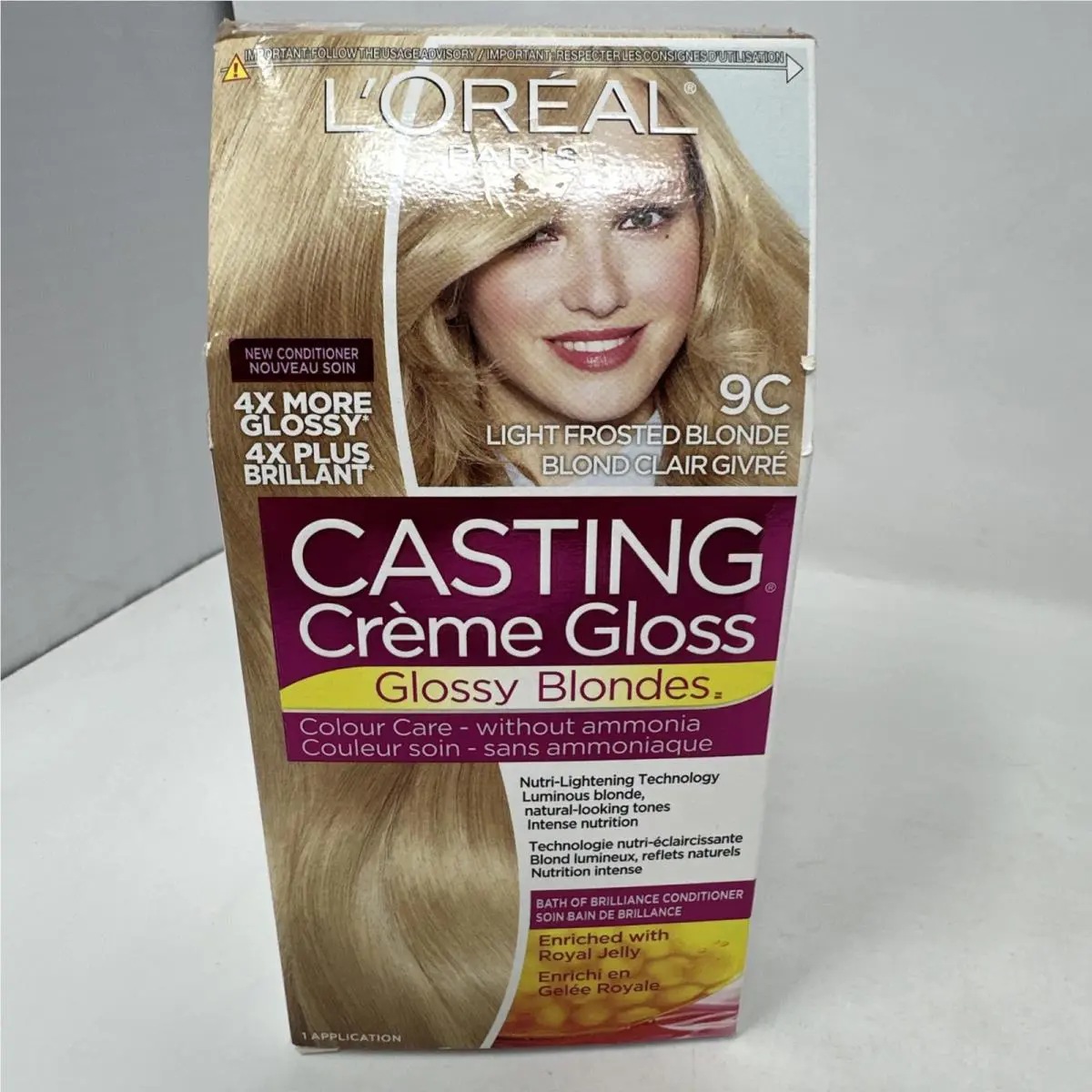 L`oreal Casting Creme Gloss 9C Light Frosted Blonde Hair Color Dye