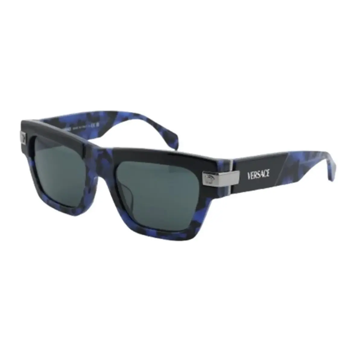 Versace VE4464F 545887 Square Blue Havana/gray 55 mm Men`s Sunglasses Frame