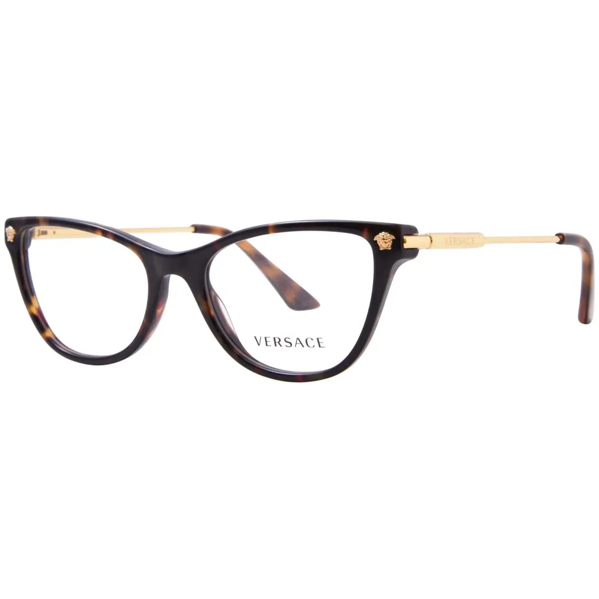 Versace VE3309 108 Eyeglasses Frame Women`s Havana Full Rim Cat Eye 54mm