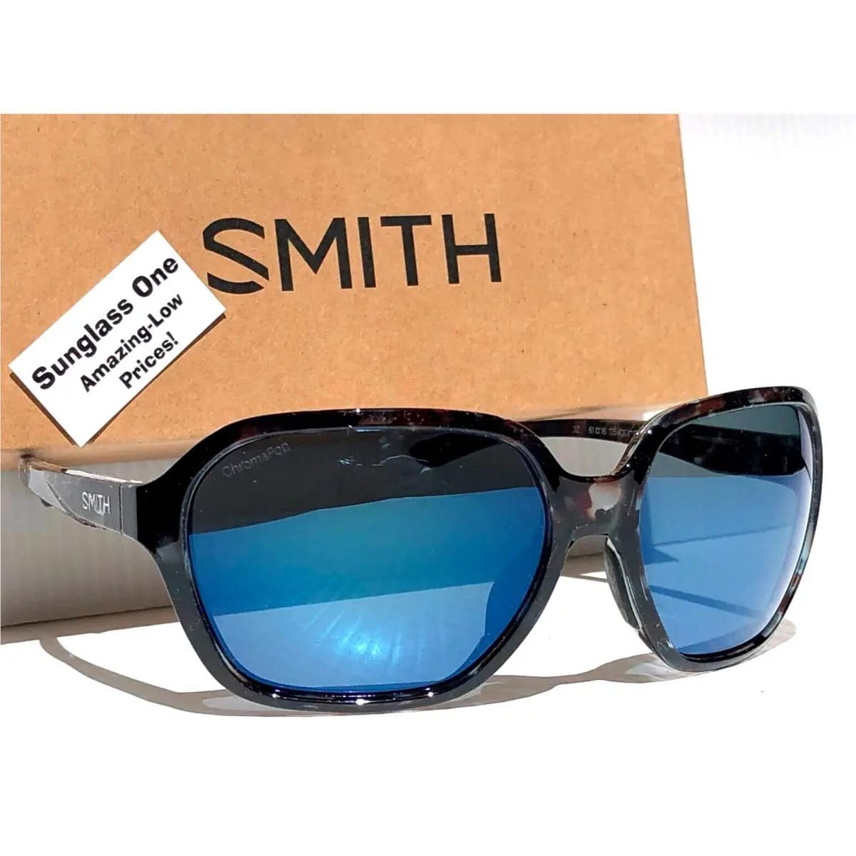 Smith Optics Whitney Sky Tortoise Chromapop Polarized Blue Mirror Sunglass