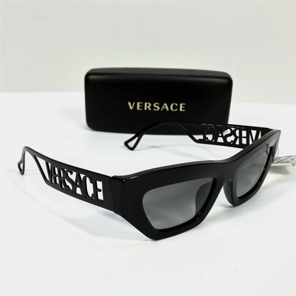 Versace 53mm Irregular Sunglasses VE4432U 523211 Black Dark Grey