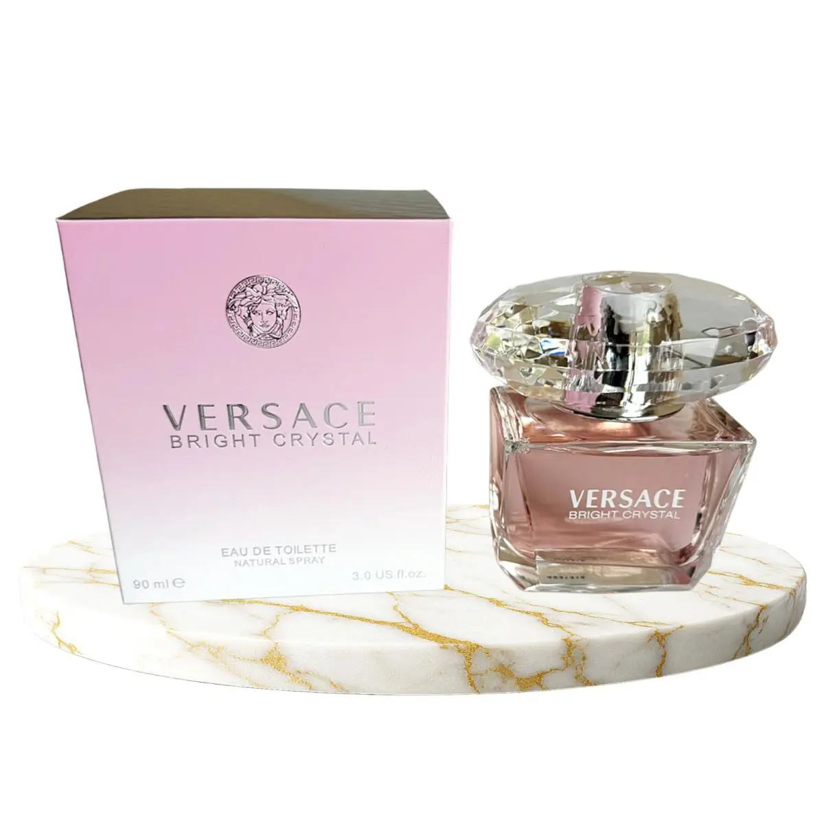 Versace Bright Crystal Eau De Toilette Spray For Women 3.0oz Box