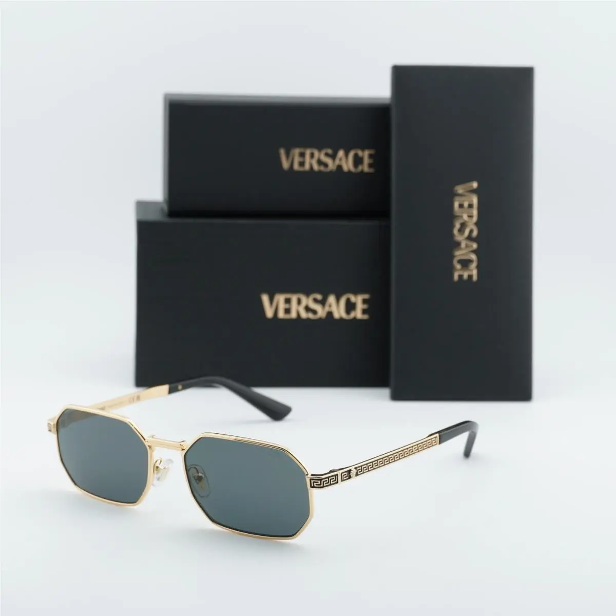 VE2297 100287 Gold/dark Grey 54-16-145 Sunglasses by Versace