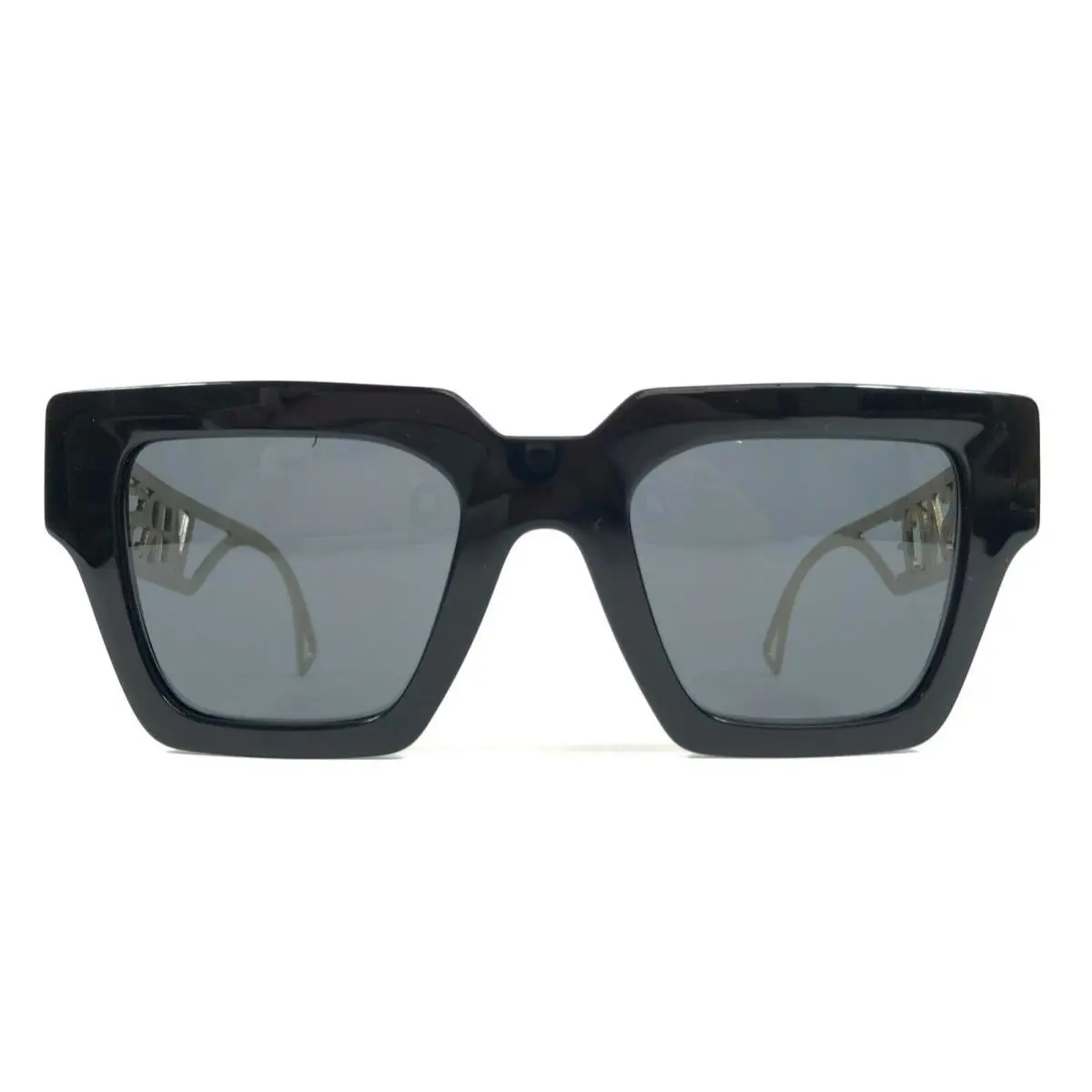 Versace Sunglasses MOD.4431-F GB1/87 Polished Black Gold Asian Fit Thick Frames