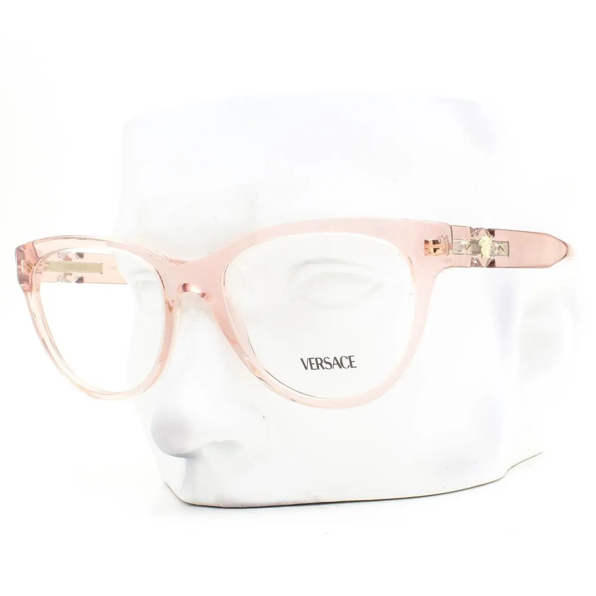 Versace Eyeglasses Mod 3304 5339 Glasses Crystal Pink Pale Gold 53mm with Case