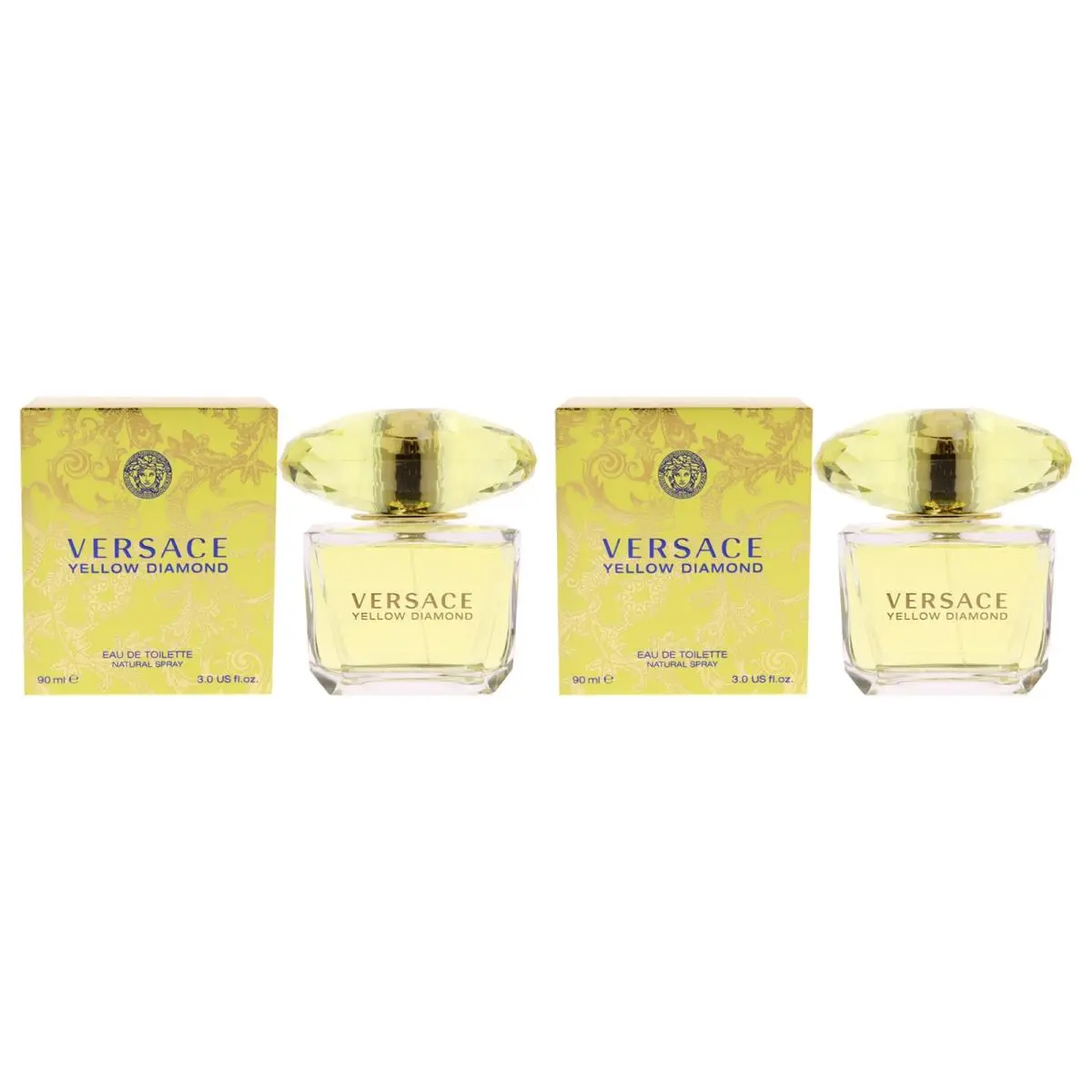 Versace Yellow Diamond by Versace For Women - 3 oz Edt Spray - Pack of 2