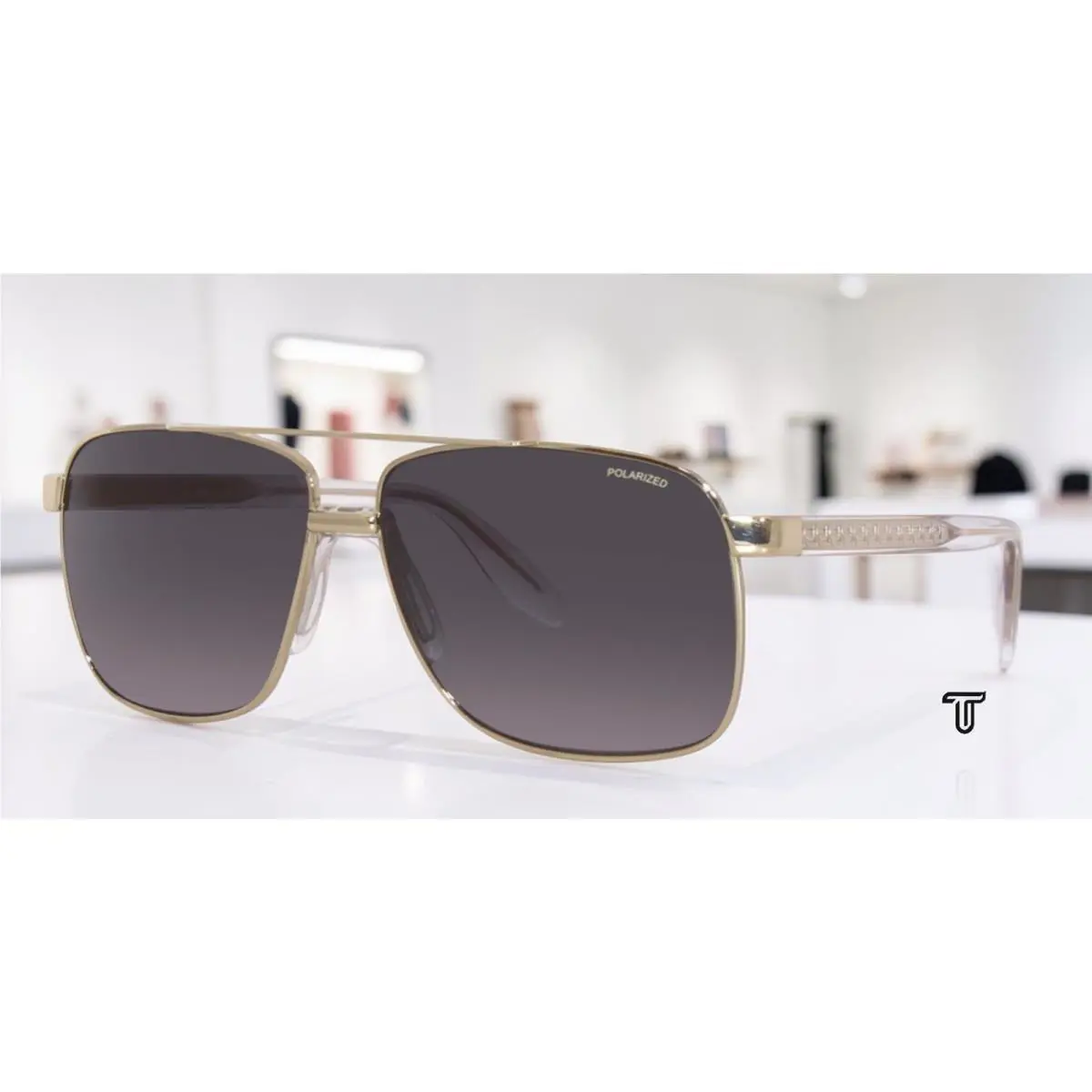 Versace VE2174 1252T3 Pale Gold Polar Grey Gradient 59 mm Men`s Sunglasses