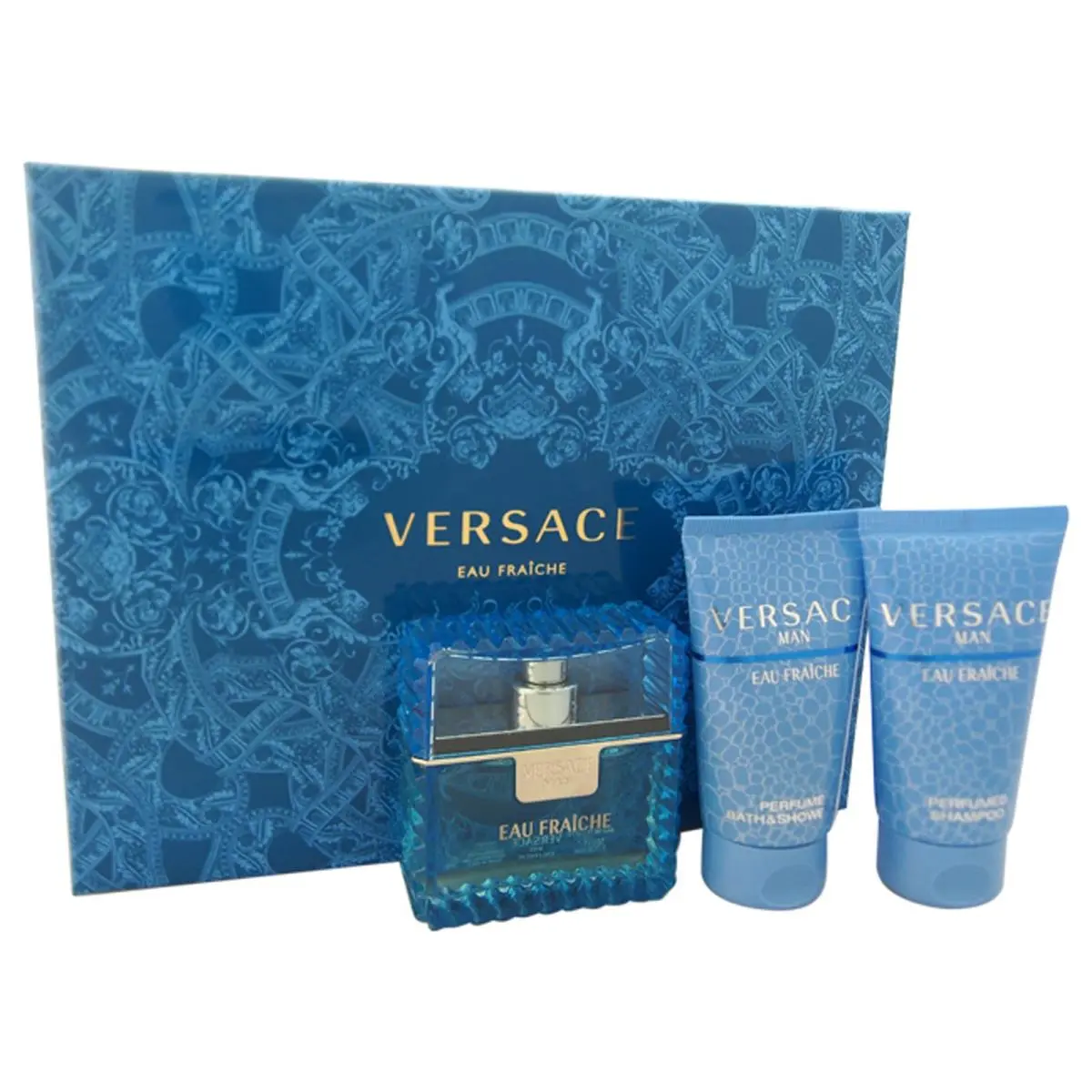Versace Man Eau Fraiche by Versace For Men - 3 Pc Gift Set