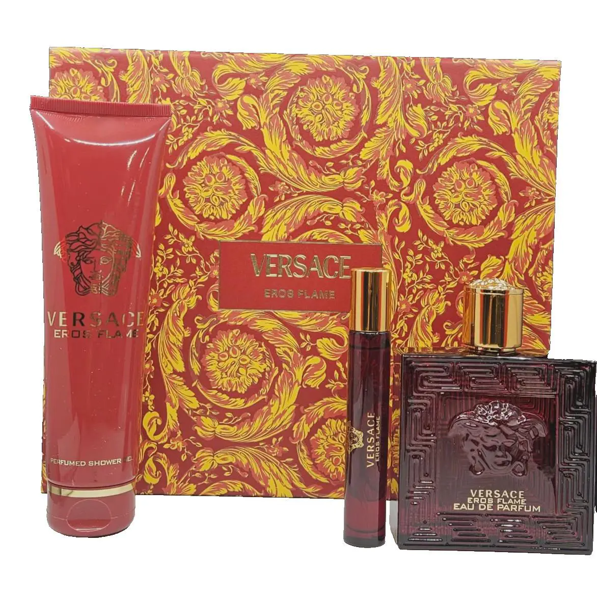 Versace Eros Flame Eau De Parfum Shower Gel Gift Set