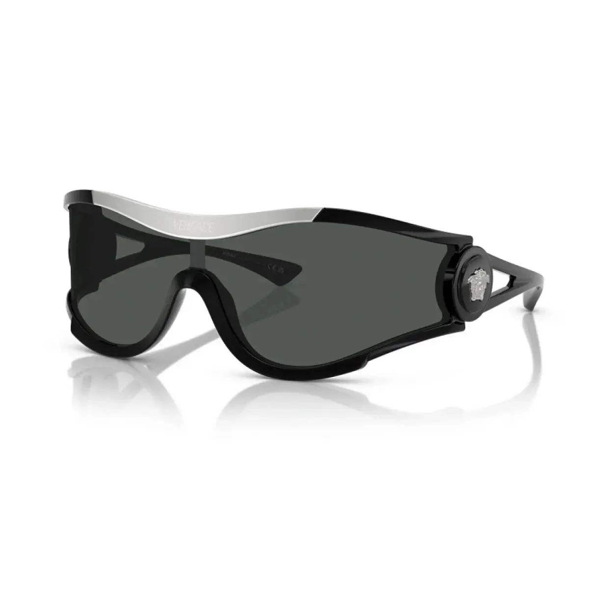 Versace VE4475 GB1/87 Shield Shiny Black/gray 142 mm Unisex Sunglasses Frame