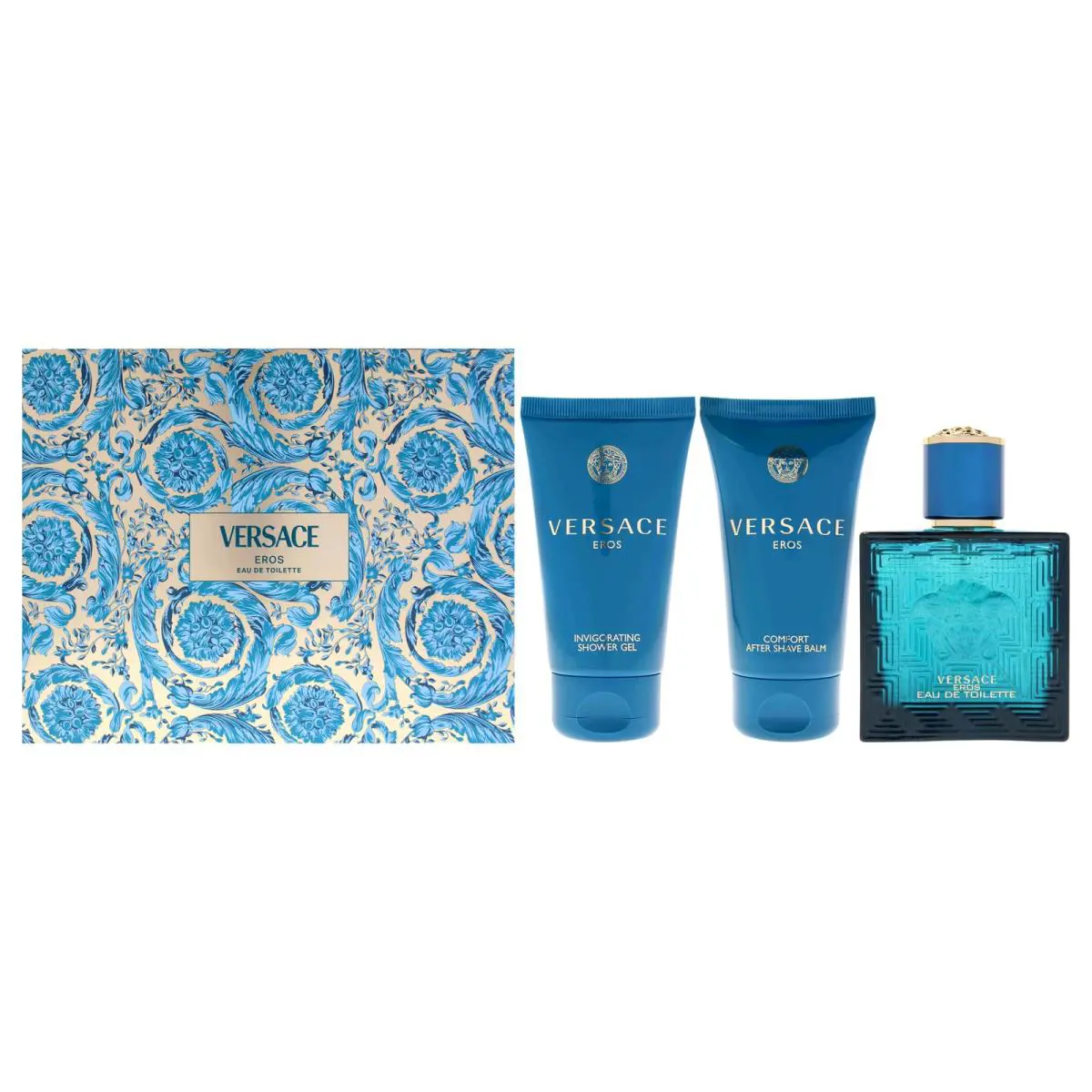 Versace Eros by Versace For Men - 3 Pc Gift Set