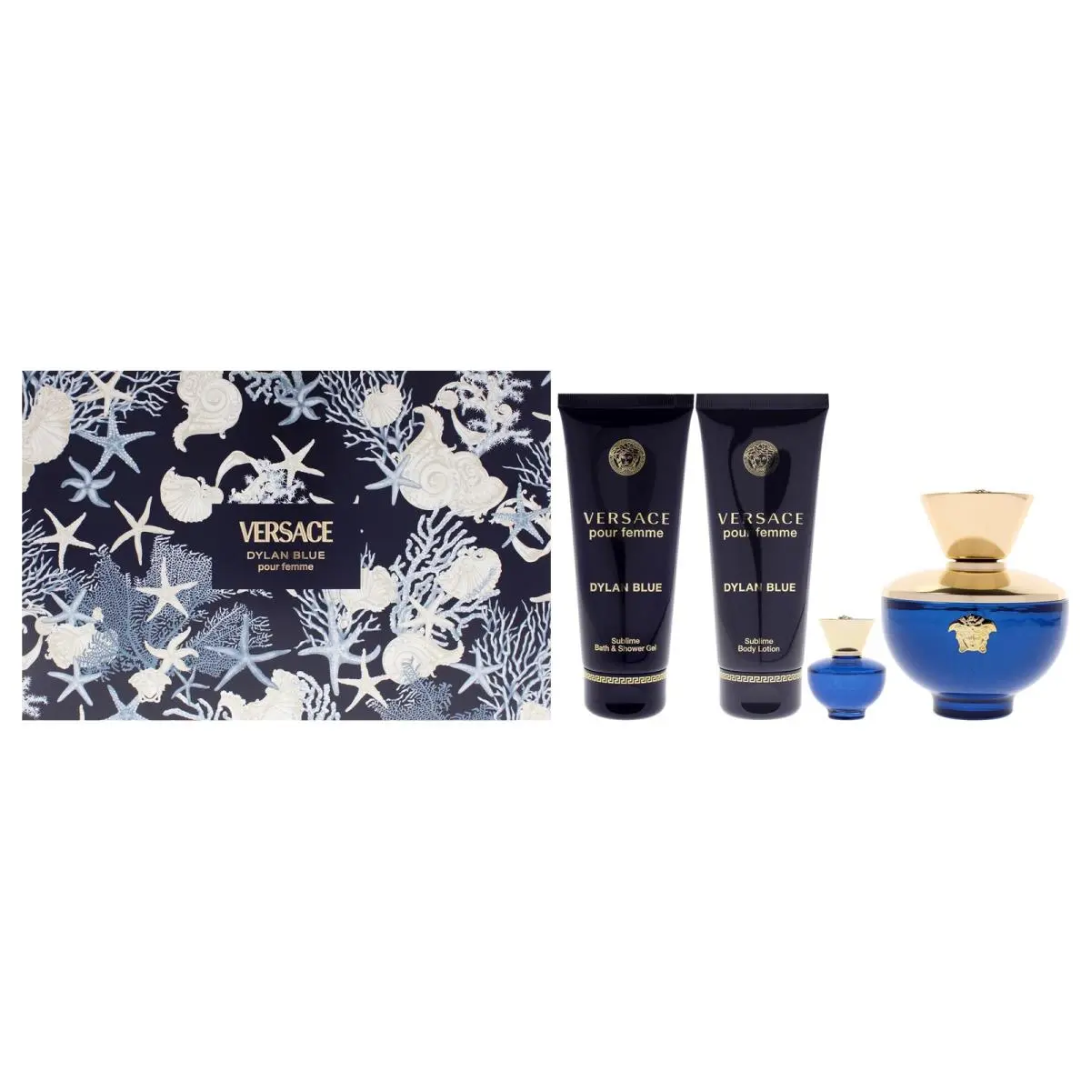 Dylan Blue by Versace For Women - 4 Pc Gift Set