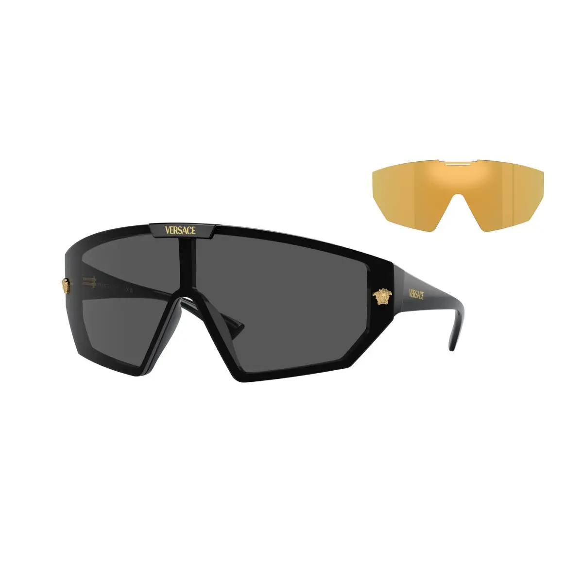 VE 4461 Black Dark Grey GB1/87 Sunglasses by Versace