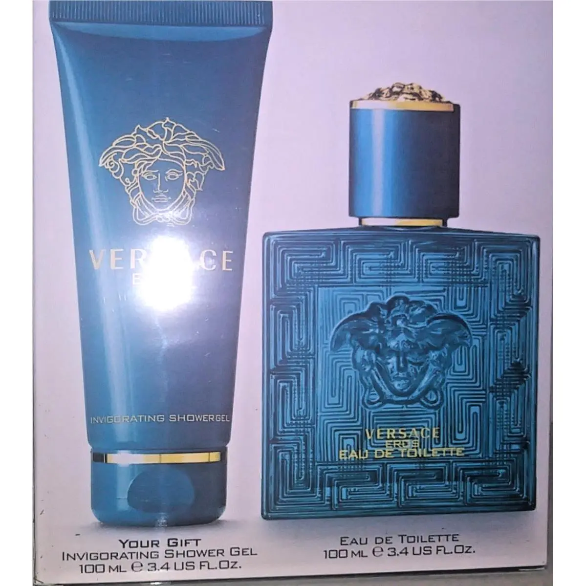 Versace Eros Gift Set 3.4 oz Ea Eau de Toilette Spray Shower Gel RM22