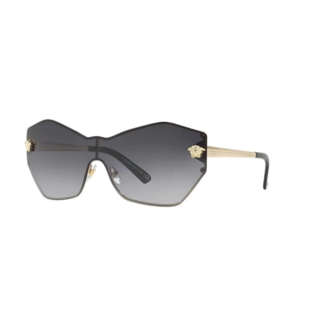 VE2182 12528G Glam Sunglasses Pale Gold / Grey Gradient Lens by Versace