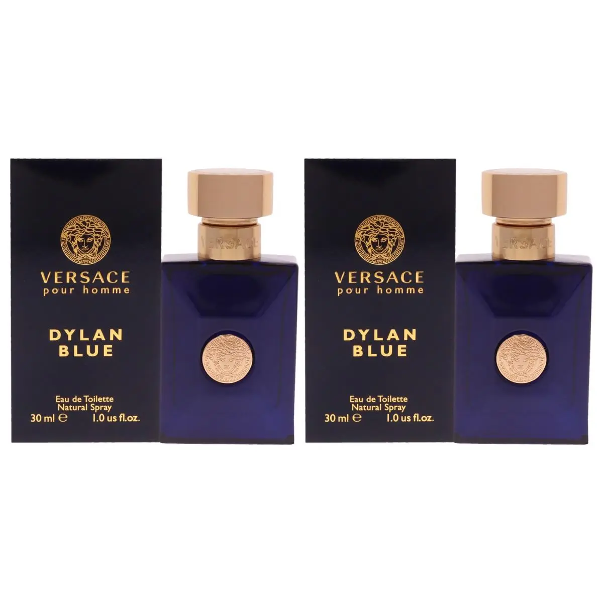 Dylan Blue by Versace For Men - 1 oz Edt Spray - Pack of 2