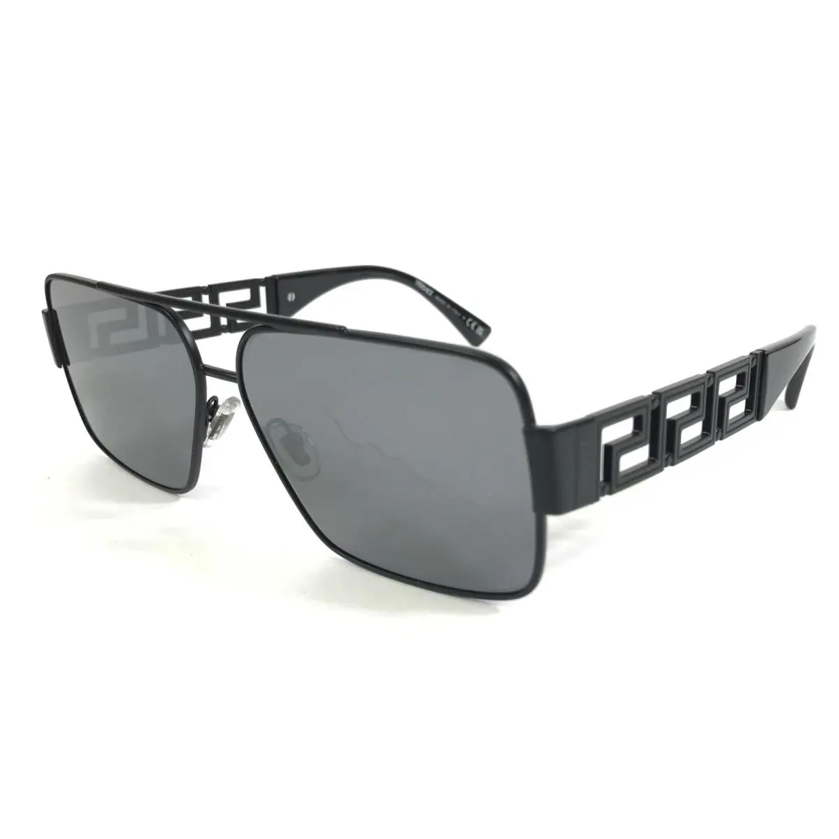 Versace Sunglasses MOD.2290 1261/6G Black Oversized with Dark Grey Mirror Silver
