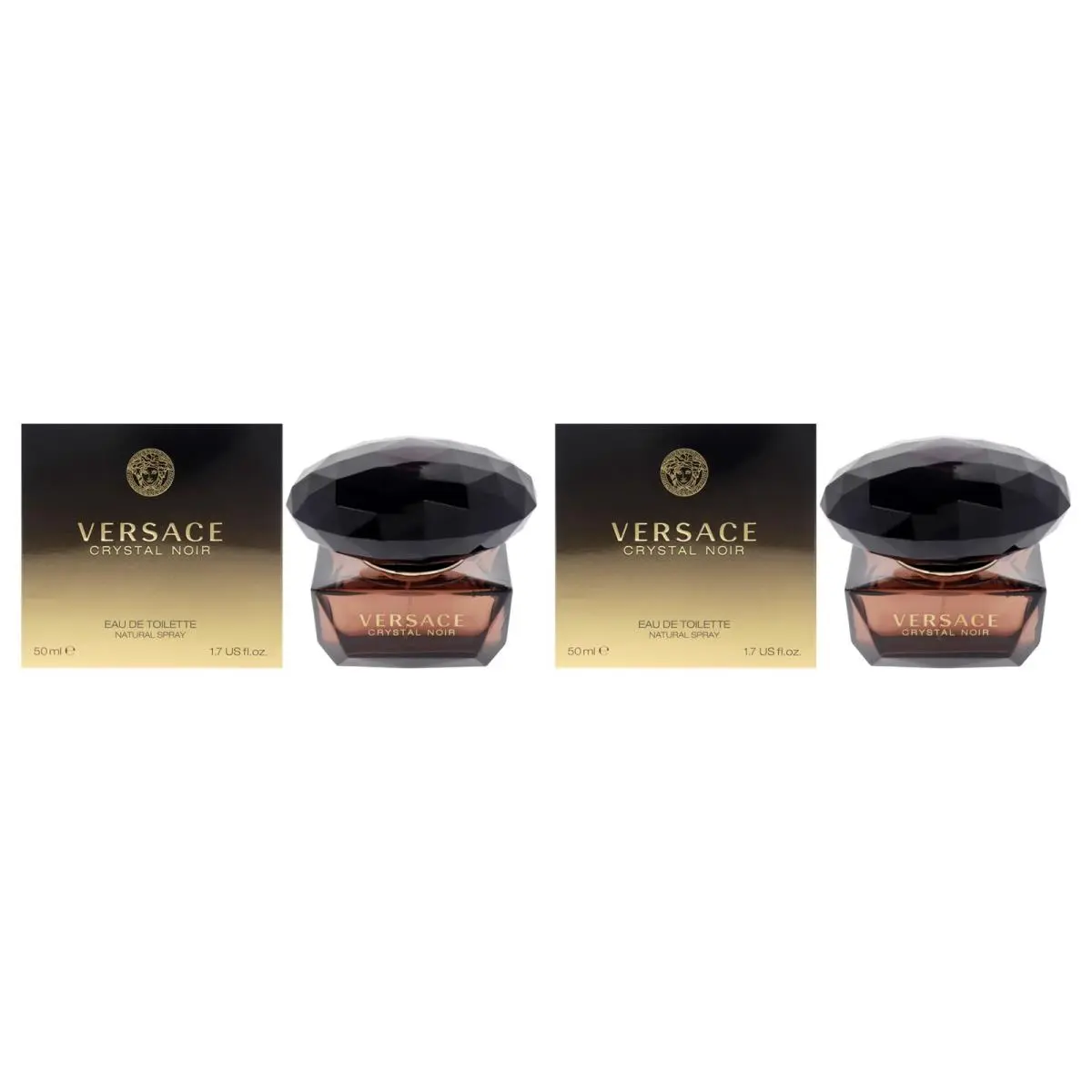 Versace Crystal Noir by Versace For Women - 1.7 oz Edt Spray - Pack of 2