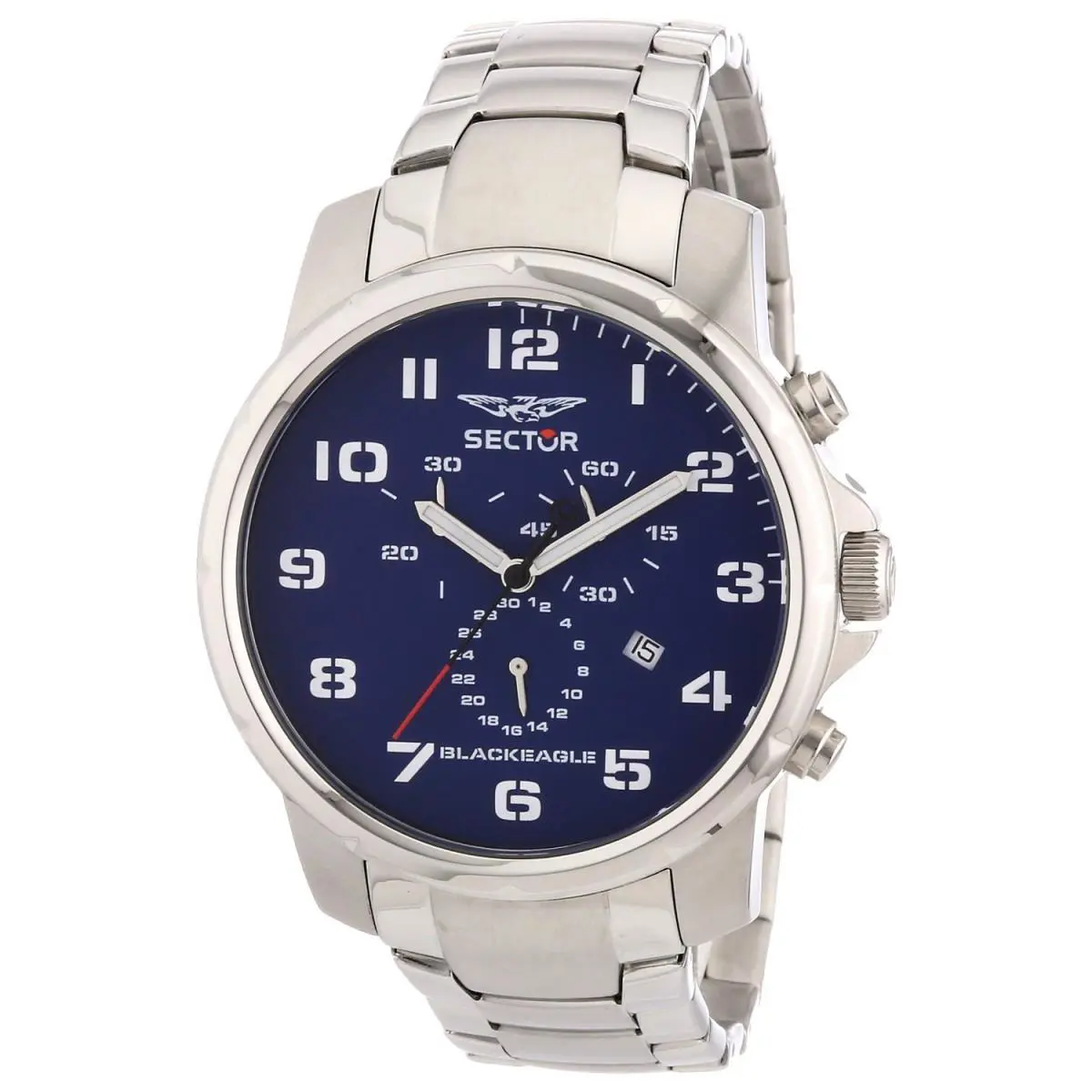 Sector R3273689135 Men`s Blue Chronograph Sport Watch Black Eagle