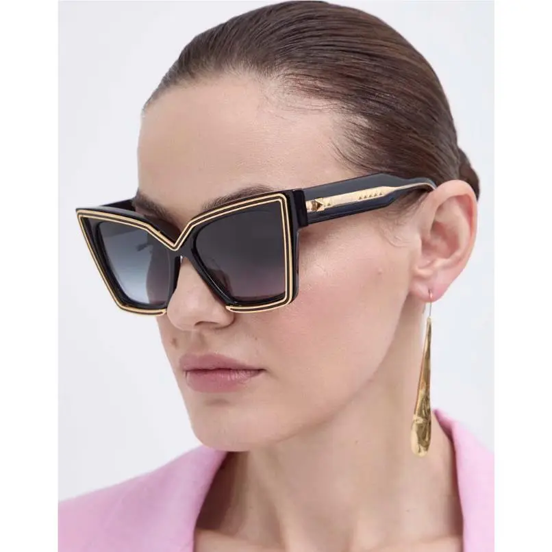 V-grace-blk - Gld Sunglasses 54mm by Valentino