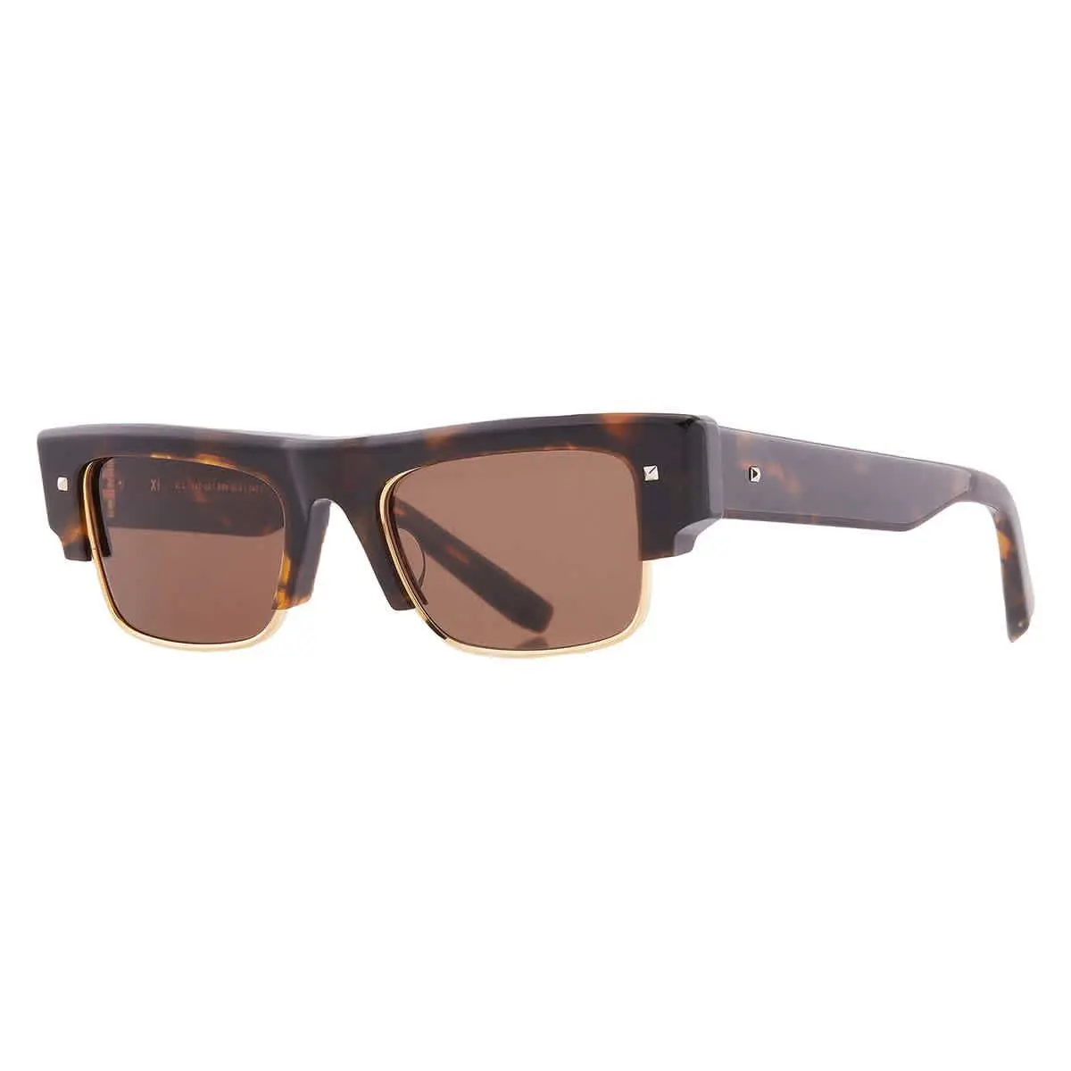 Valentino Brown Rectangular Unisex Sunglasses VLS-164 C 52 VLS-164 C 52