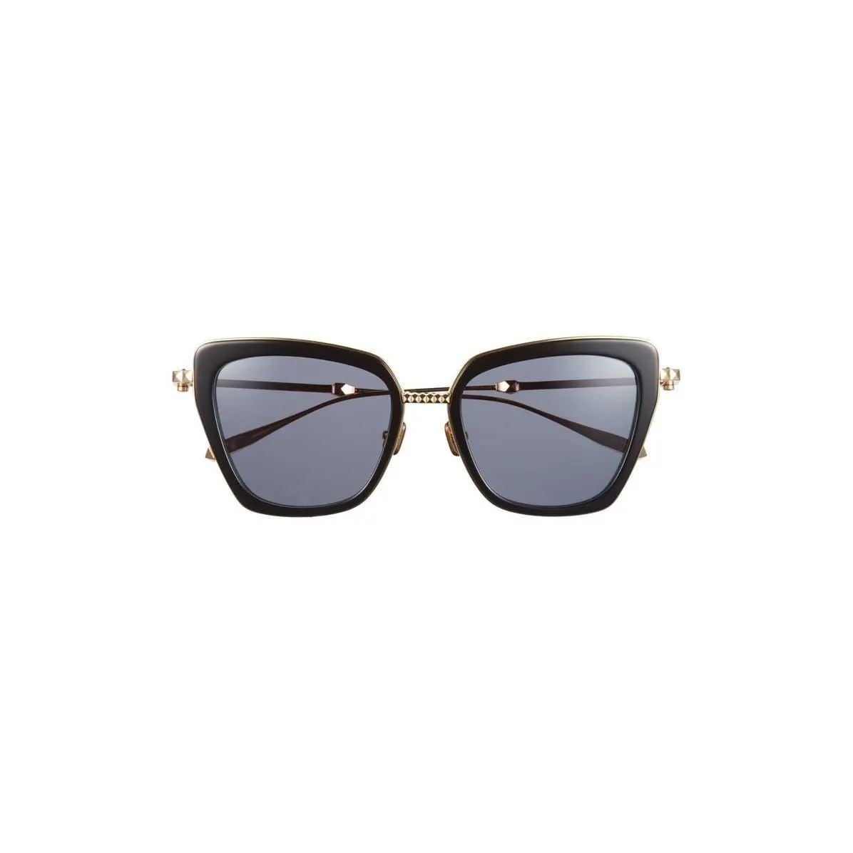 Valentino Men 52mm Cat Eye Sunglasses Black Gold Grey