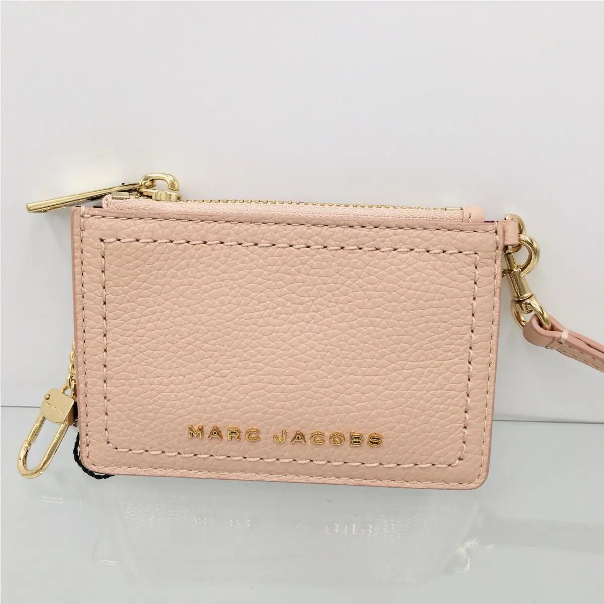 Marc Jacobs Groove Top Zip Wristlet Card Holder S102L01RE22 Light Pink