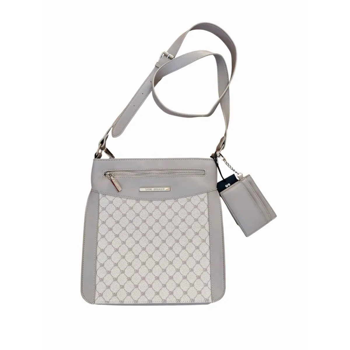 Steve Madden Crossbody Shoulder Bag Light Gray