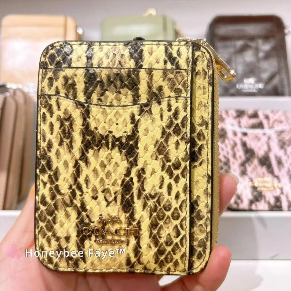 Coach Zip Card Case In Signature Jacquard CEC53/CEC52/CEC51