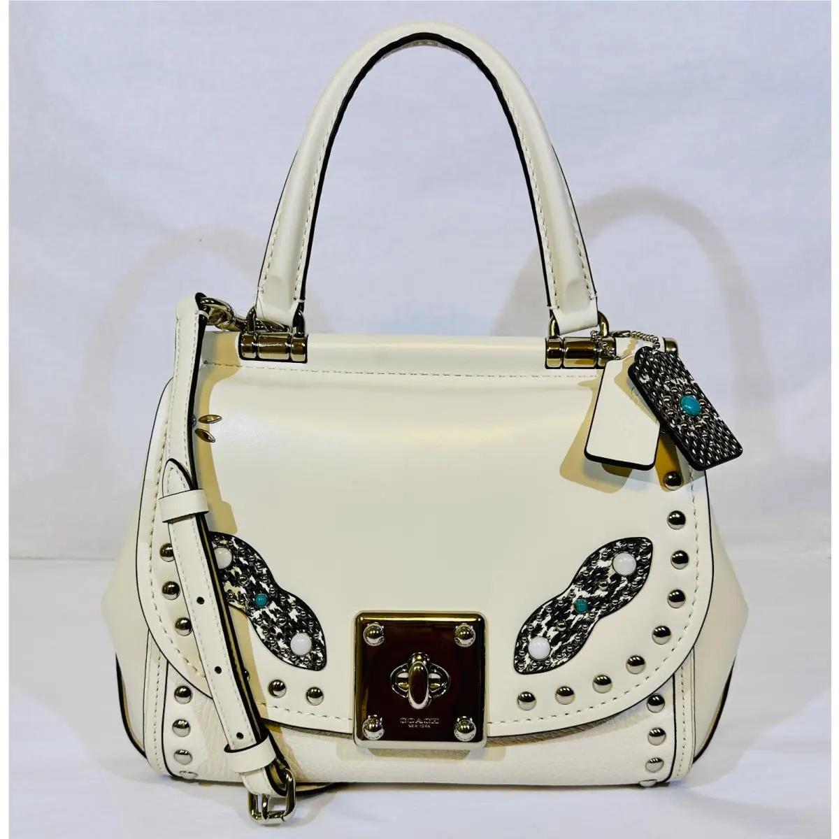 Coach Western Rivets Drifter Top Handle in Glovetanned Leather