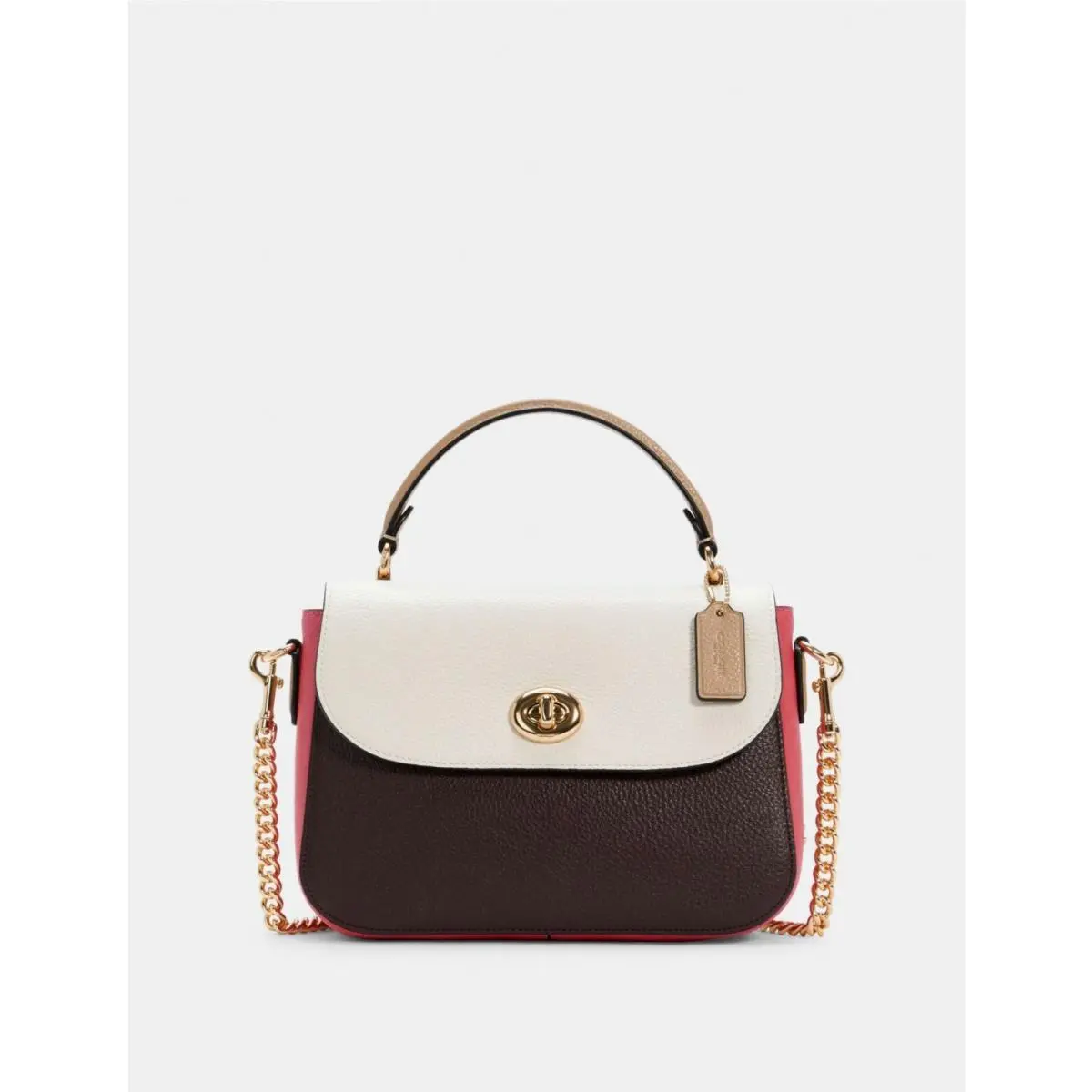 Coach  bag  - Coach Marlie TOP HANDLE Crossbody/Shoulder/handbag - Marlie - Handle/Strap: Depends on Color choosen, Hardware: Depends on purse chosen, Depends on purse chosen Gold or Silver, Exterior: Pink multi, Brown, Black Quilted and Multi