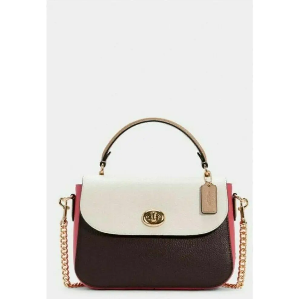 Coach  bag  - Coach Marlie TOP HANDLE Crossbody/Shoulder/handbag - Marlie - Handle/Strap: Depends on Color choosen, Hardware: Depends on purse chosen, Depends on purse chosen Gold or Silver, Exterior: Pink multi, Brown, Black Quilted and Multi