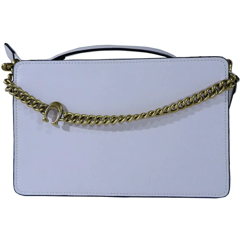 Coach Signature Chain Crossbody Bag White