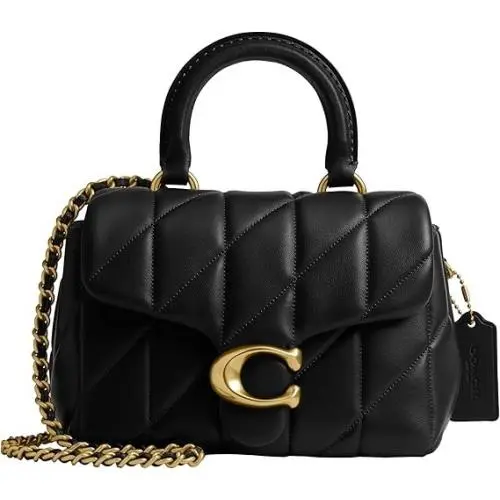 Tabby Top Handle Bag Women`s Quilted Leather Handbag Purse B4/Black by Coach