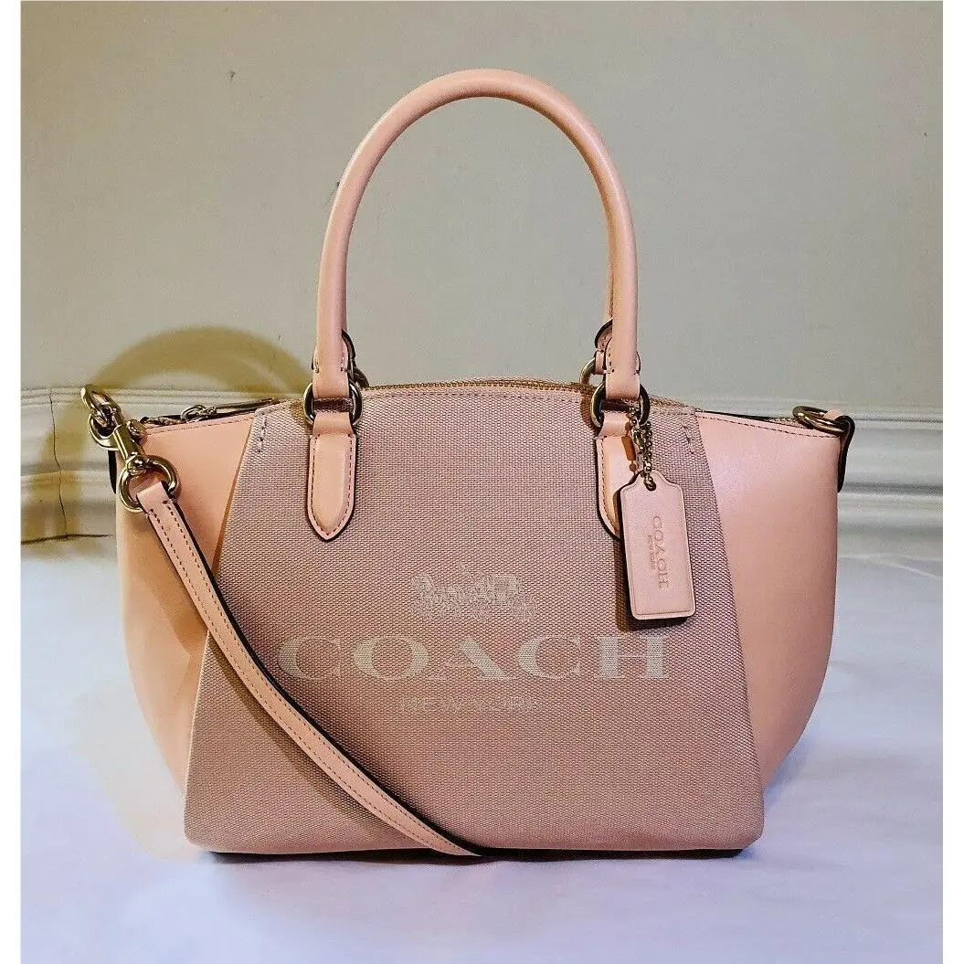Coach Signature Horse and Carriage Print Elise Satchel Bag