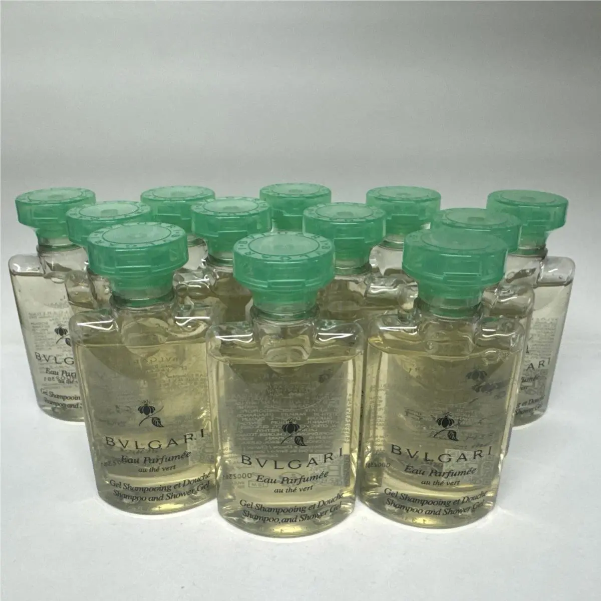 Bvlgari au Thé Vert Green Tea Shampoo Shower Gel 1.3 Fl oz/40mL Pack Of 12