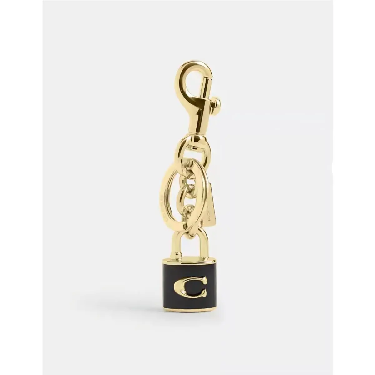Coach Gold Black Lock Bag Charm CEF95 Keycha