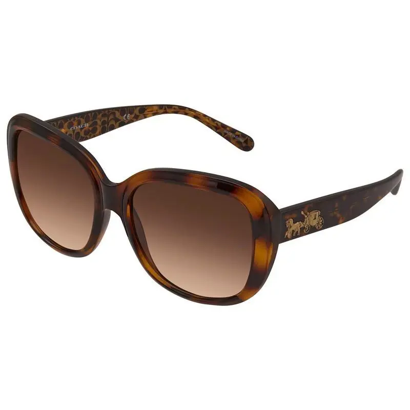 Coach HC8207F Dark Tortoise Smoke Gradient Sunglasses 57-17-140