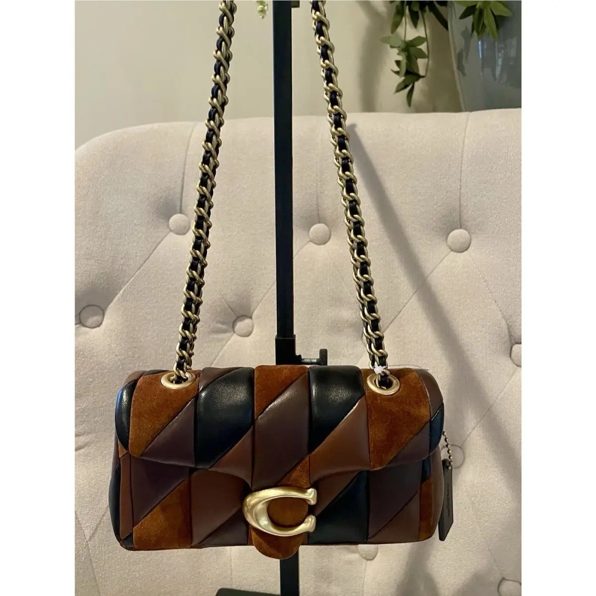 Coach Beautiful Leather Suede Patchwork Tabby 20 Timeless