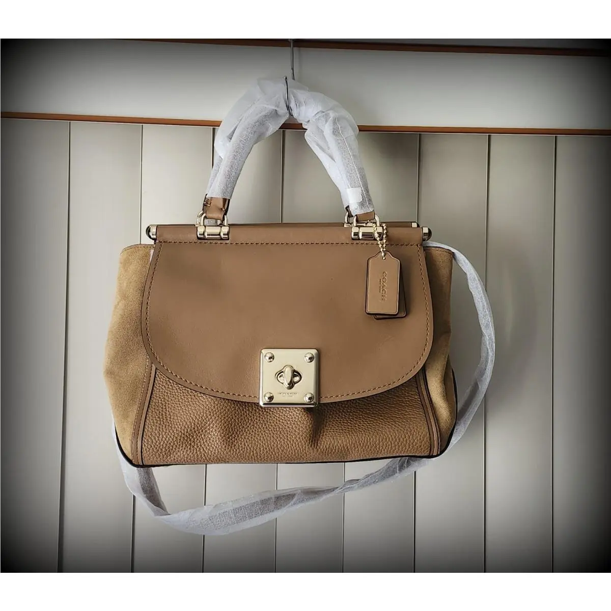 Coach Drifter Carryall Leather Suede Shoulder/crossbody Lined in Leather