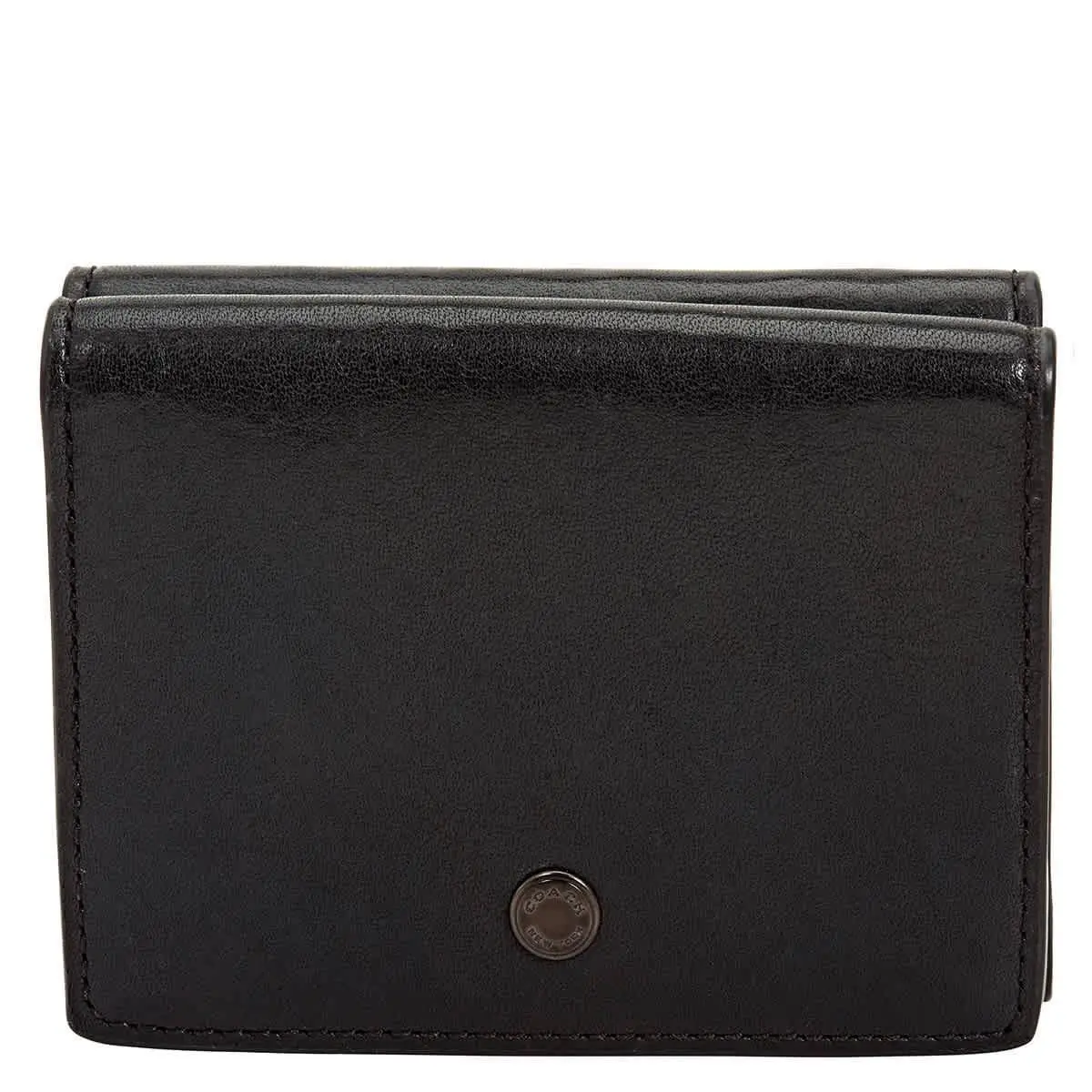 Coach Soft Leather Trifold Origami Coin Wallet 76299 Blk